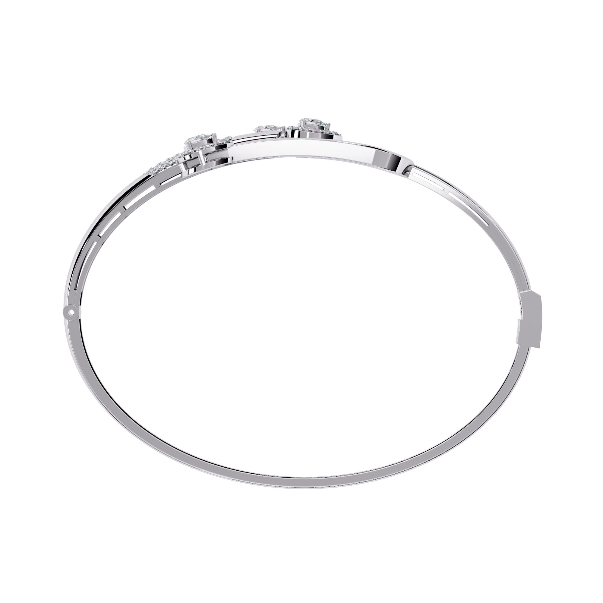 Solitairekart 0.73ct Geometric Diamond Accent Bracelet-HI Color, VS-SI Clarity
